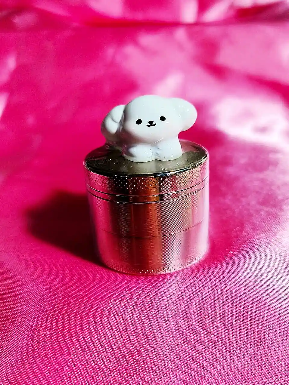 ☁️ Cloud Puppy Mini Grinder | Soft White with Cozy Charm