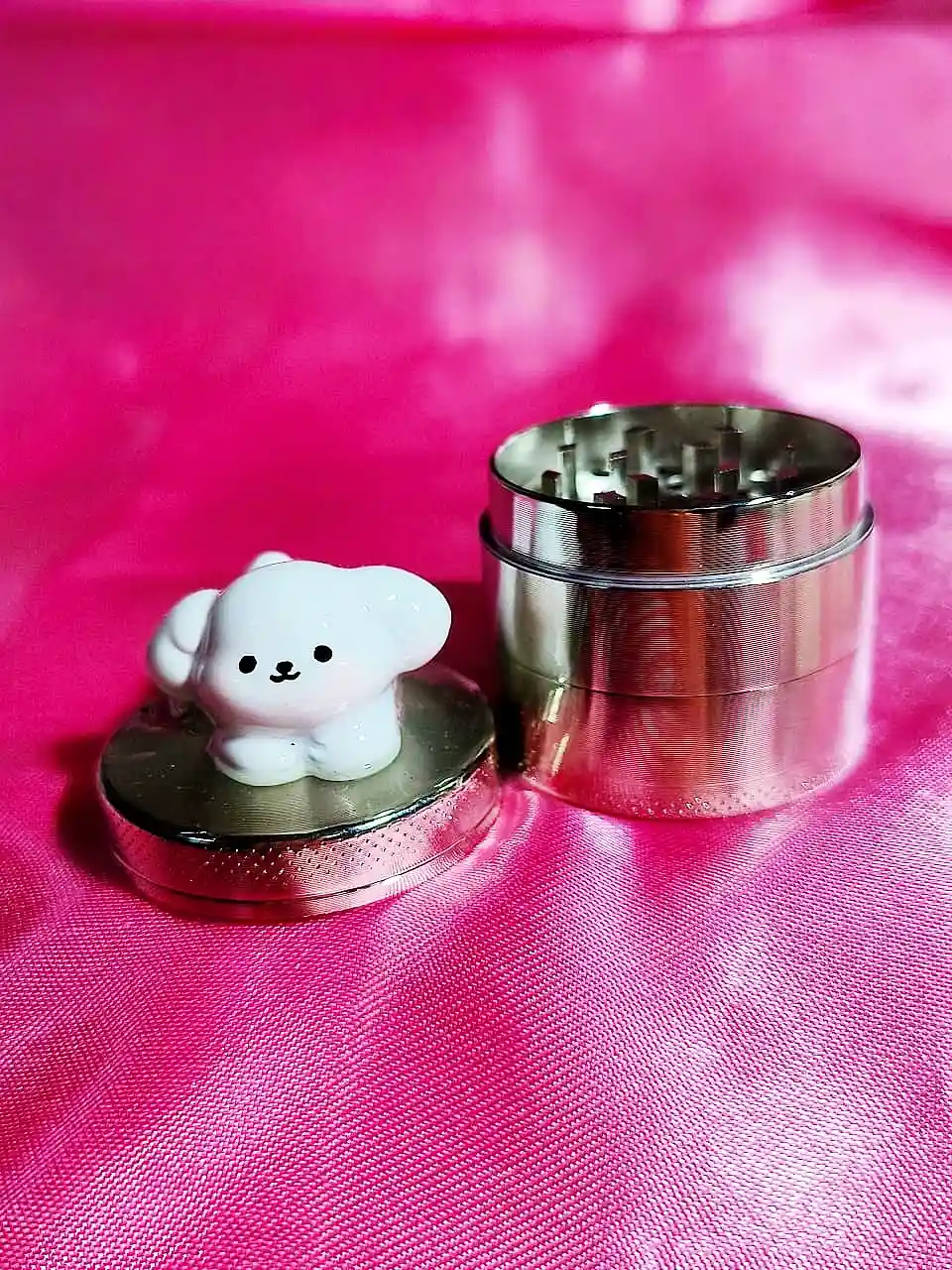☁️ Cloud Puppy Mini Grinder | Soft White with Cozy Charm