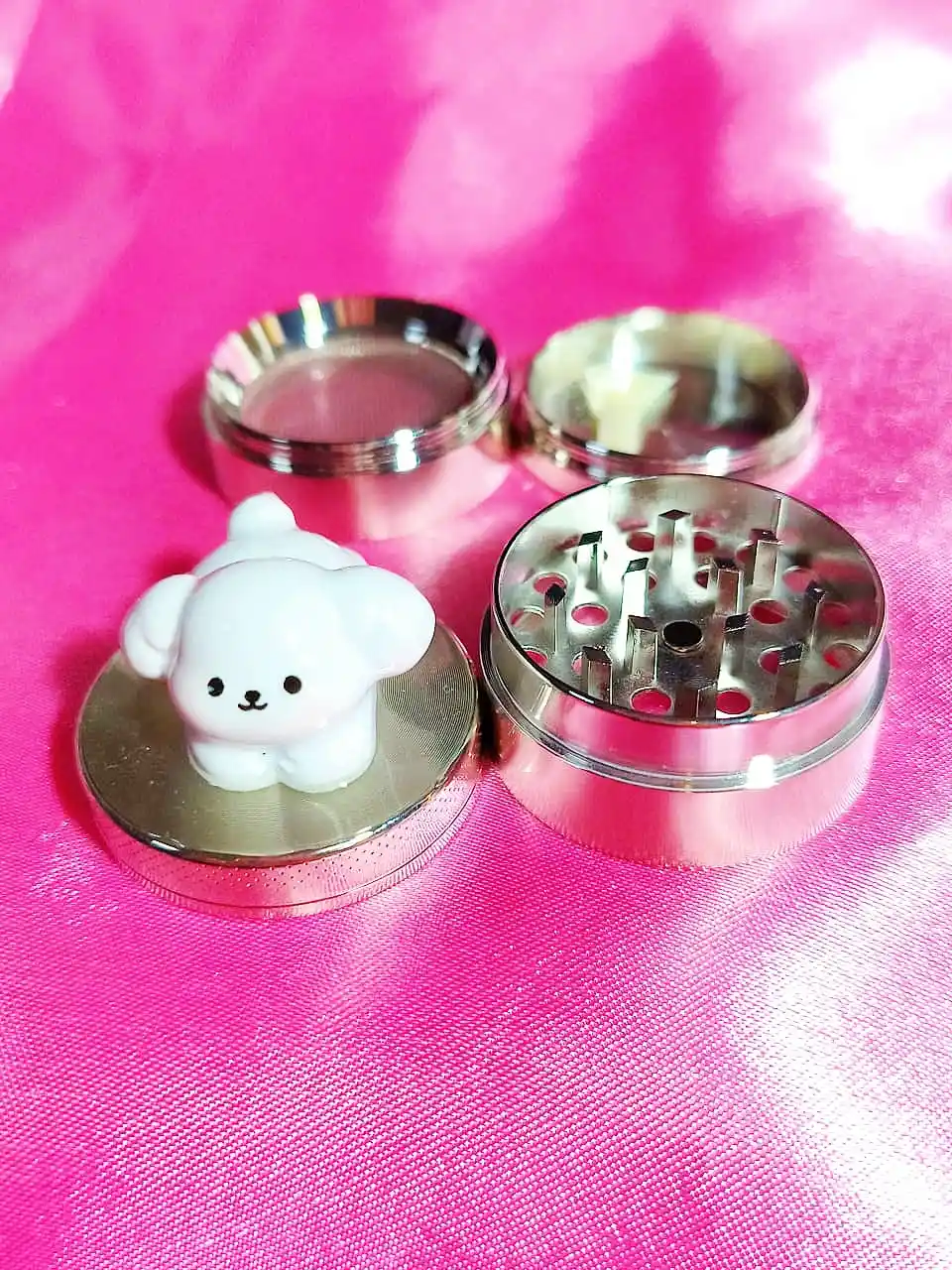 ☁️ Cloud Puppy Mini Grinder | Soft White with Cozy Charm