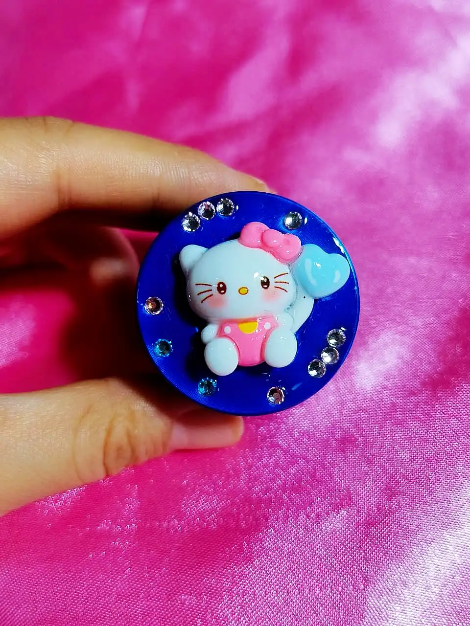 💎Dreamy Blue Hello Kitty Mini Grinder | Rhinestone Sparkle with Sweet Cool Charm