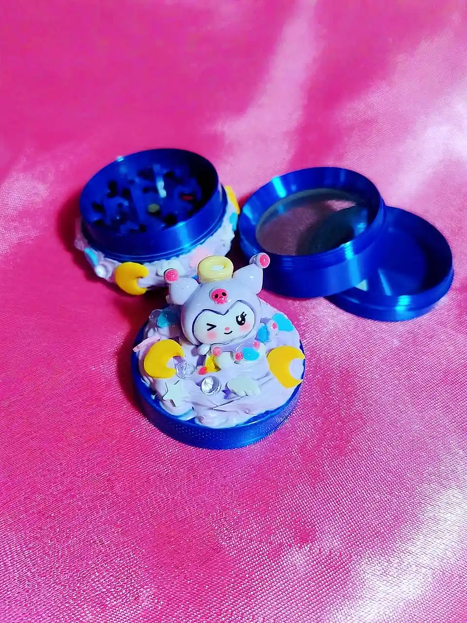 💜 Kuromi Dream Mini Grinder | Midnight Blue with Dark Sweet Charm