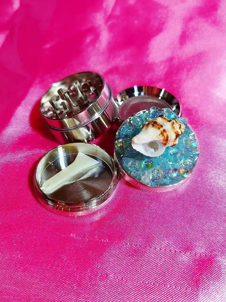 🌊 Ocean Shell Sea Blue Mini Grinder