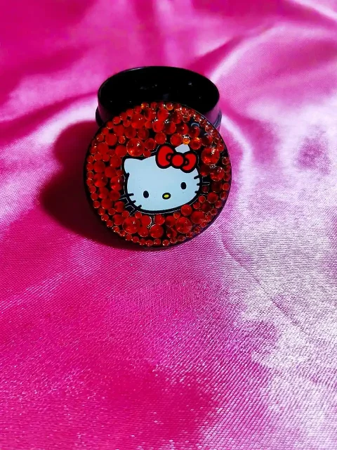 Red Crystal Hello Kitty Mini Grinder | Ruby Sparkle with Iconic Charm