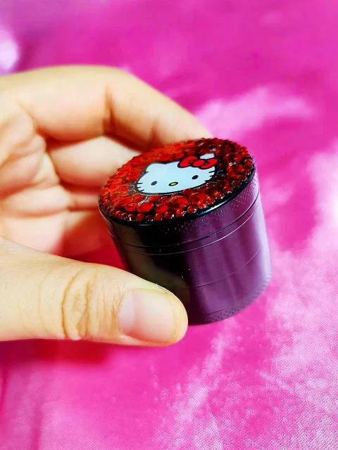 Red Crystal Hello Kitty Mini Grinder | Ruby Sparkle with Iconic Charm Red Crystal Hello Kitty Mini Grinder | Ruby Sparkle with Iconic Charm
