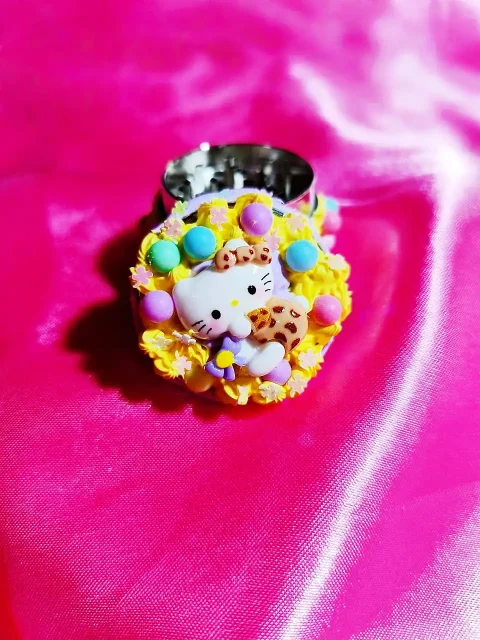 🍭 Sweet Candy Hello Kitty Mini Grinder | 3D Pastel Charm with Playful Magic