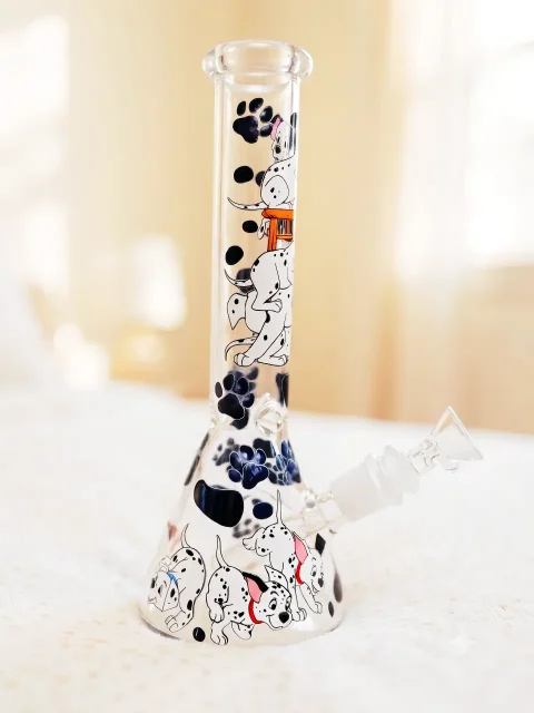 101 Dalmatians Paw Print Beaker Glass Bong | Puppy Love Collection 101 Dalmatians Paw Print Beaker Glass Bong | Puppy Love Collection