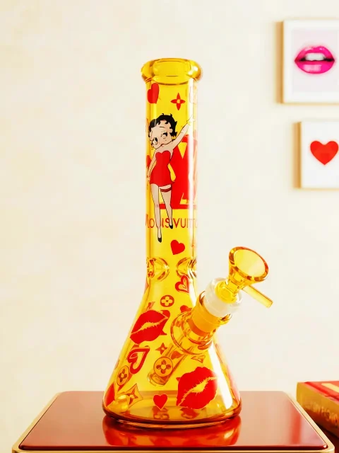 Betty Boop Honey Glass Bong | Golden Glamour Dreams