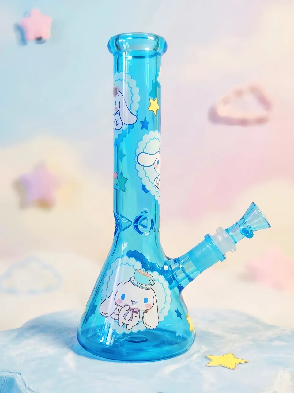Cinnamoroll Cloud & Starry Sky Beaker Glass Bong | Dream Above the Clouds