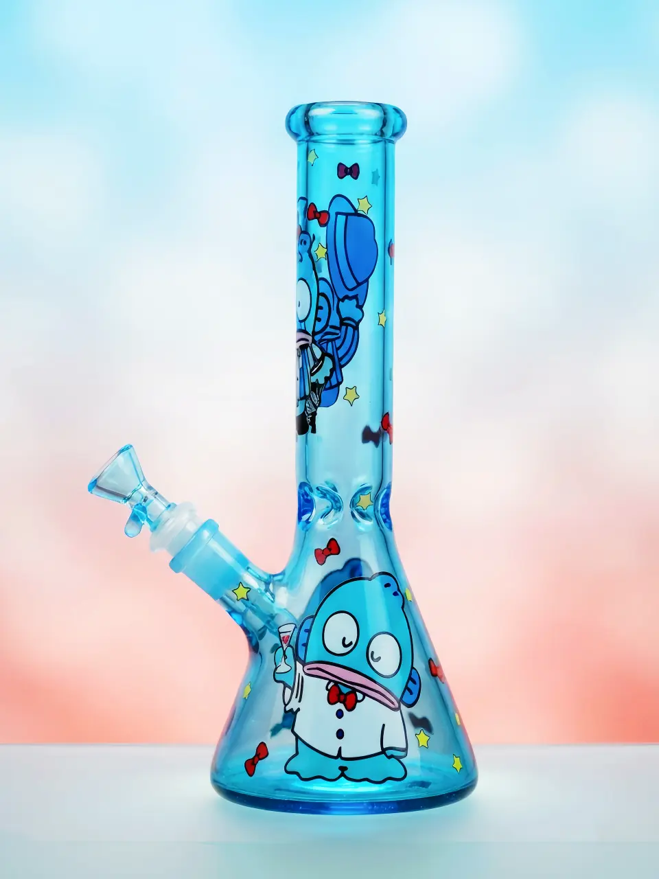 Hangyodon Ocean Blue Beaker Glass Bong | Retro Dreams