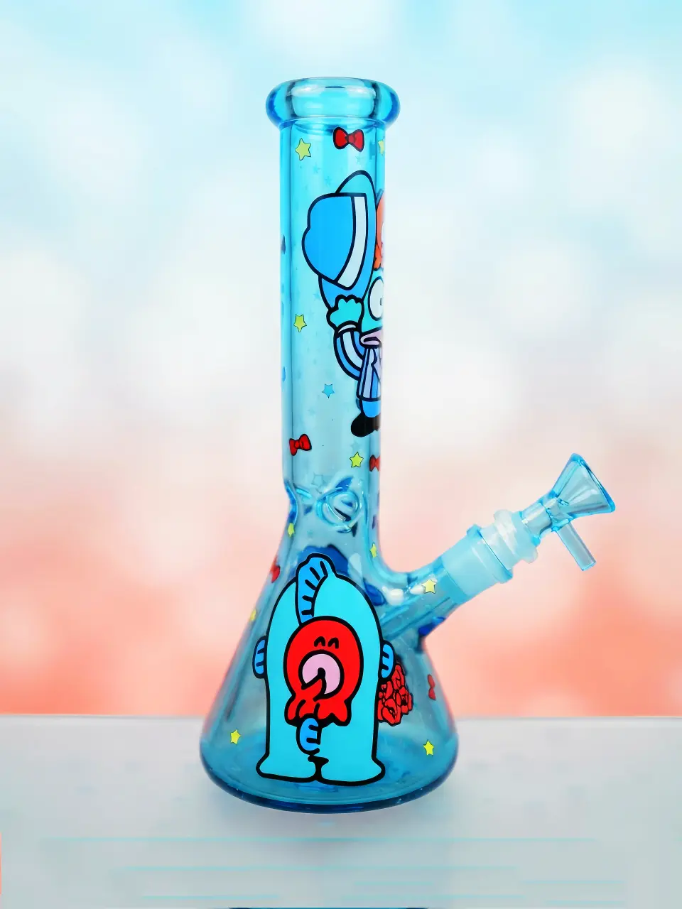 Hangyodon Ocean Blue Beaker Glass Bong | Retro Dreams