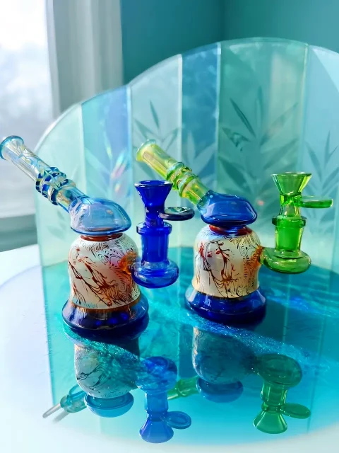 Little Beauty Fumed Silver Glass Bubbler | Vintage Muse