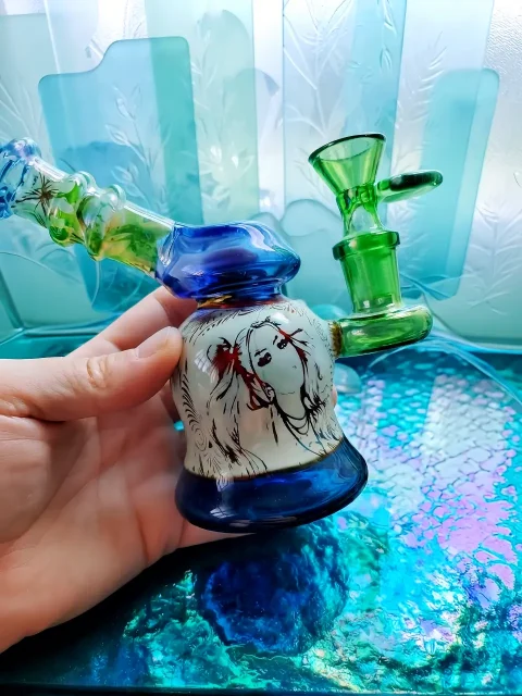 Little Beauty Fumed Silver Glass Bubbler | Vintage Muse Little Beauty Fumed Silver Glass Bubbler | Vintage Muse