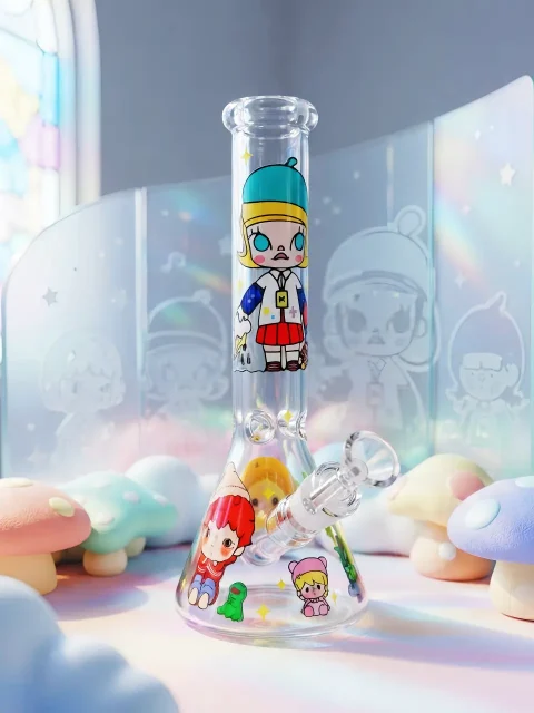 Molly Pop Mart Beaker Glass Bong | Teal Beret Daydreams