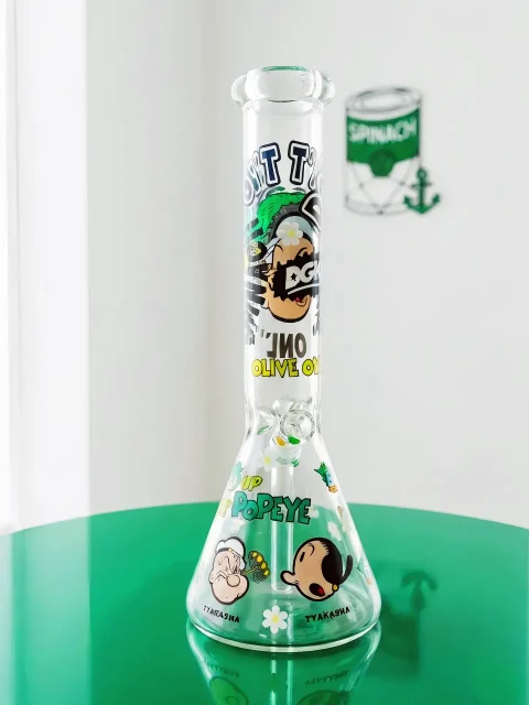 Popeye Spinach Glass Bong | Sailor Man Vintage Energy Popeye Spinach Glass Bong | Sailor Man Vintage Energy