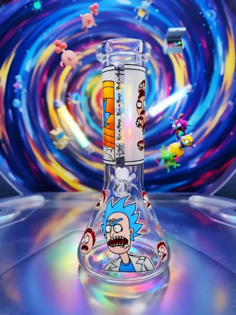 Rick & Morty Glow Portal Glass Bong | Multiverse After Dark Rick & Morty Glow Portal Glass Bong | Multiverse After Dark