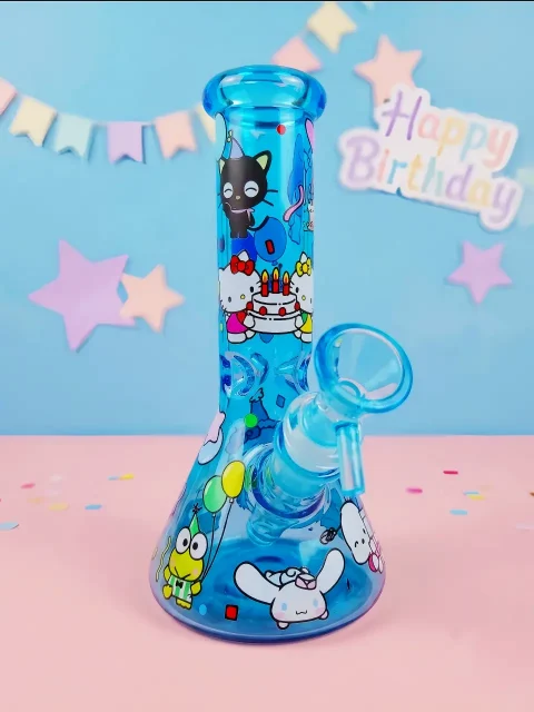 Sanrio Friends Birthday Glass Beaker Bong | Celebrate Every Wish