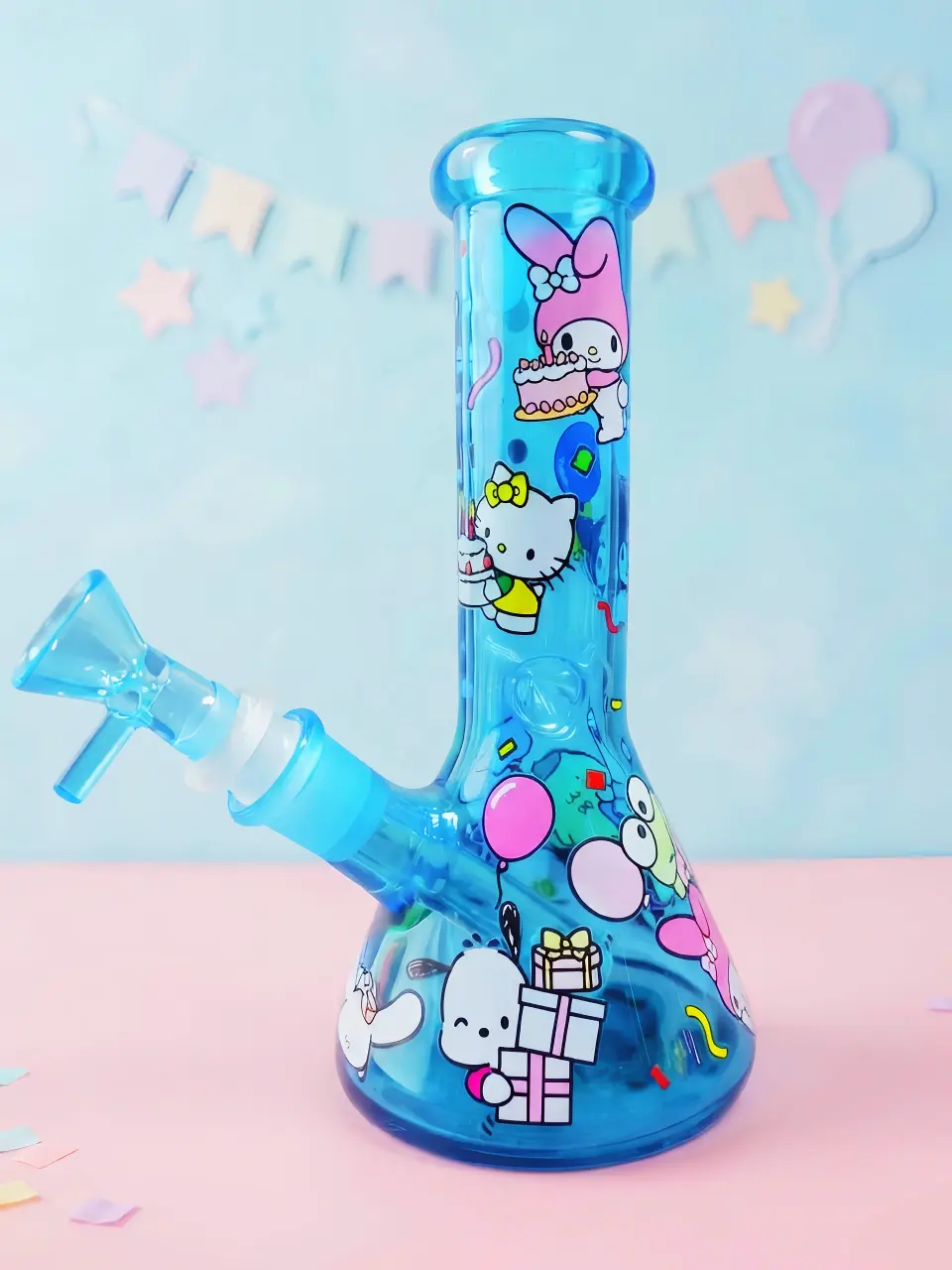 Sanrio Friends Birthday Glass Beaker Bong | Celebrate Every Wish