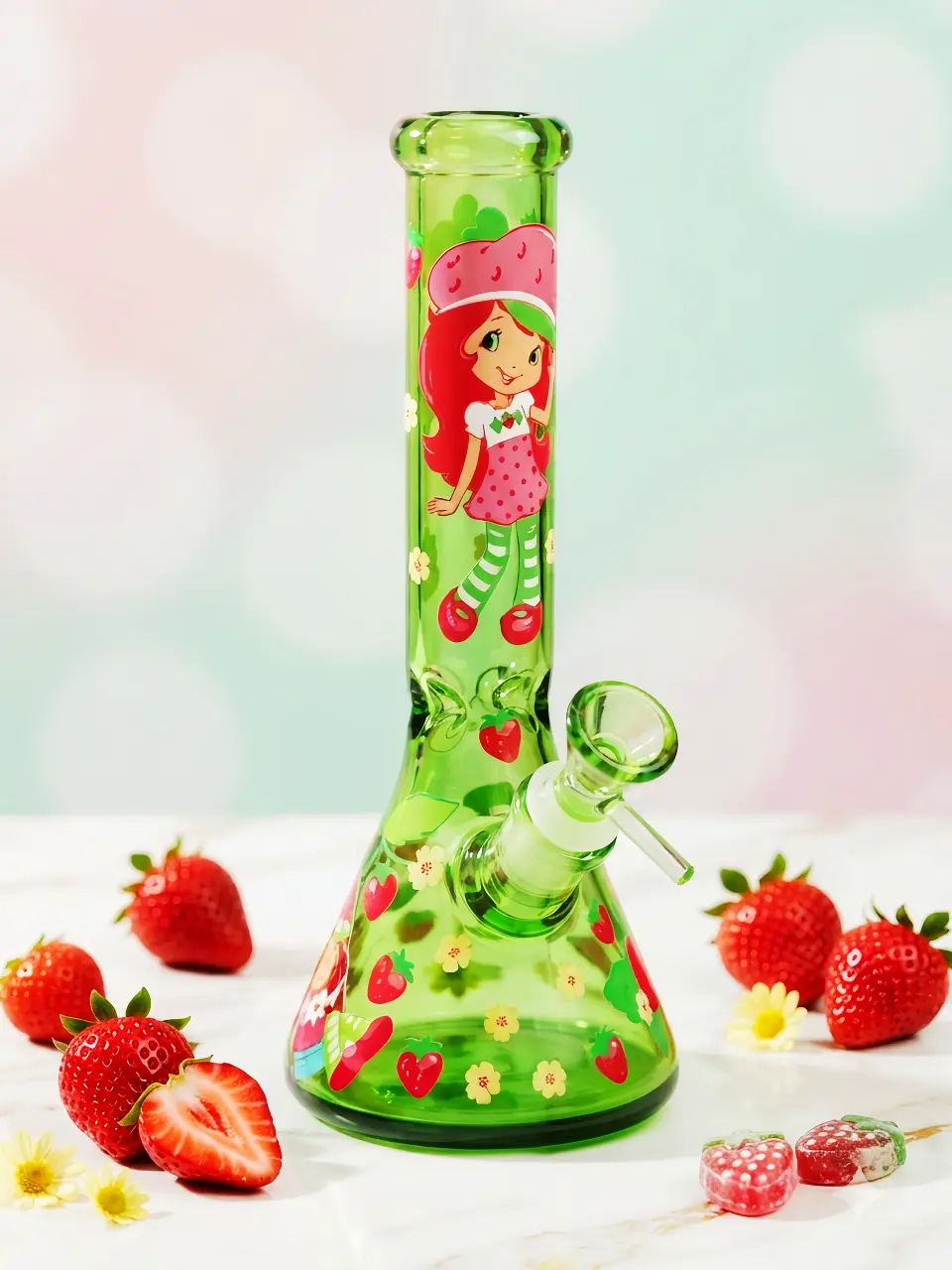 Strawberry Shortcake Berry Blossom Glass Bong