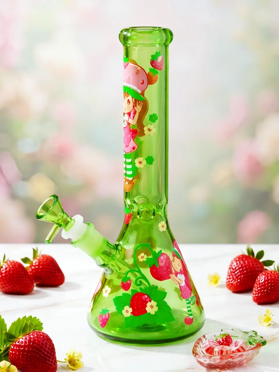 Strawberry Shortcake Berry Blossom Glass Bong