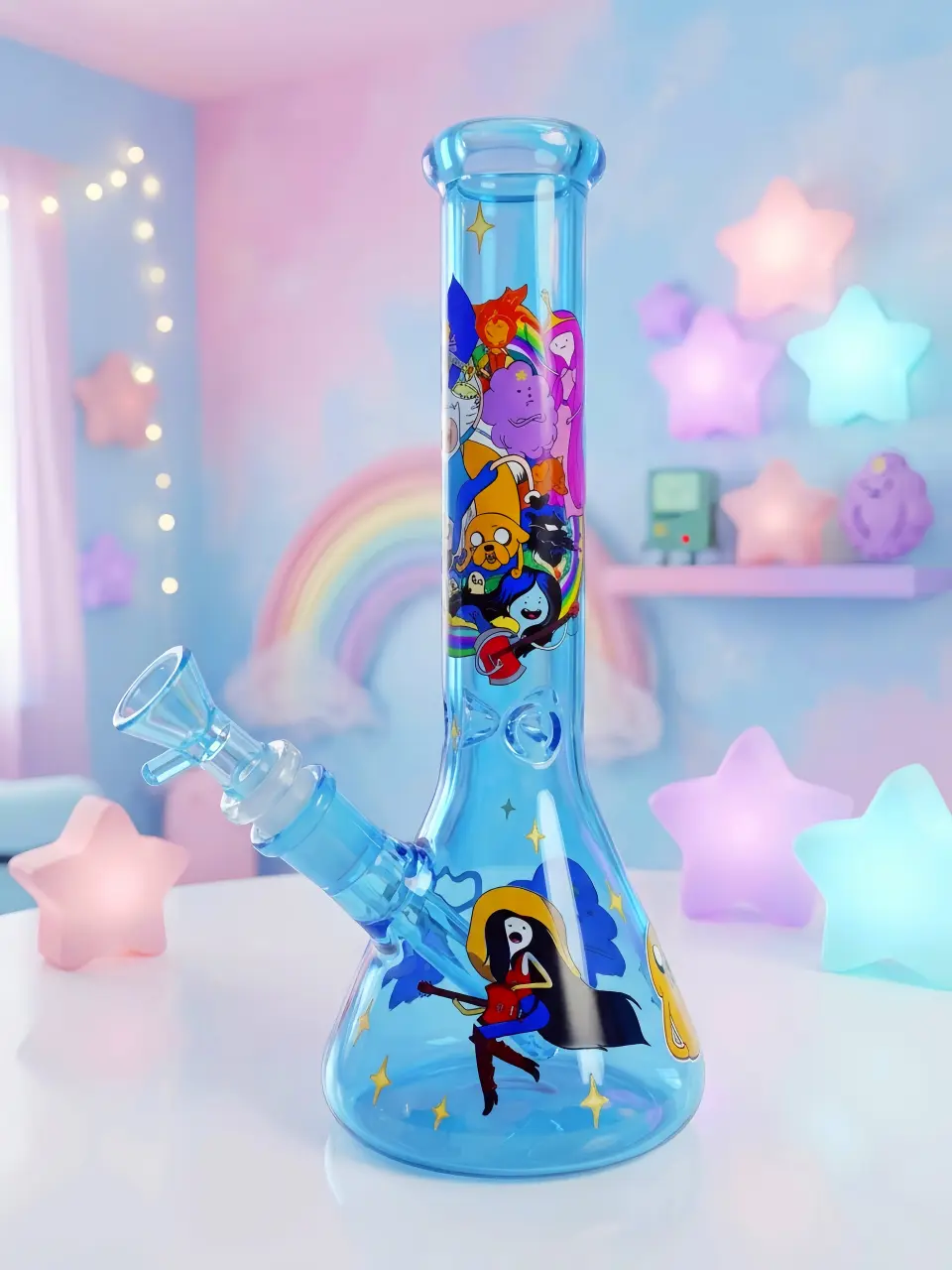 💙 Adventure Time Blue Glass Bong | Land of Ooo
