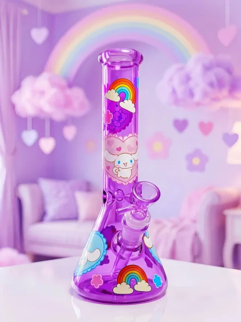 Cinnamoroll Purple Rainbow Glass Bong | Cloudland Dream