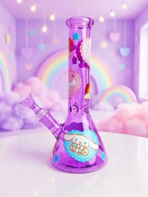 Cinnamoroll Purple Rainbow Glass Bong | Cloudland Dream Cinnamoroll Purple Rainbow Glass Bong | Cloudland Dream