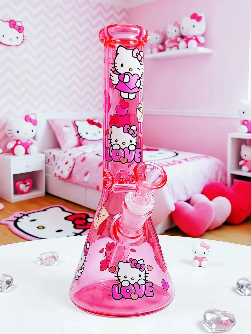 Hello Kitty Pink Angel Glass Bong | Love Letters from Heaven