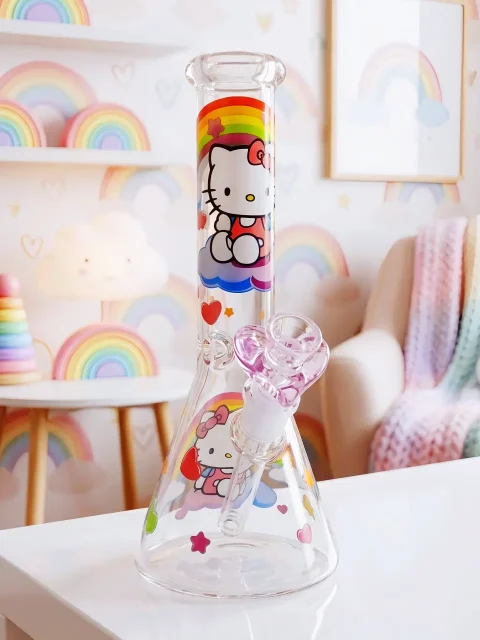 🌈 Hello Kitty Rainbow Cloud Glass Bong | Cloud Nine