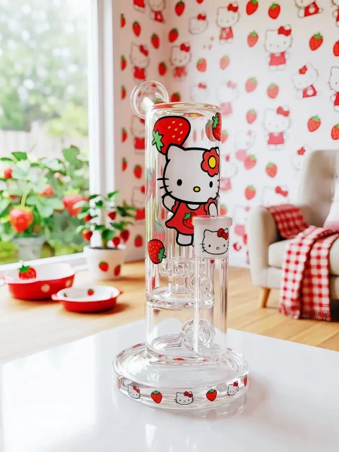 Hello Kitty Strawberry Glass Bong | Berry Garden