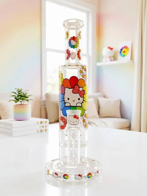 Hello Kitty Sunflower Glass Bong | Rainbow Garden