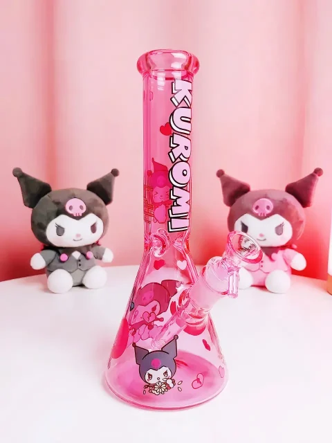 Kuromi Pink Punk Glass Bong | Broken Heart Club Kuromi Pink Punk Glass Bong | Broken Heart Club