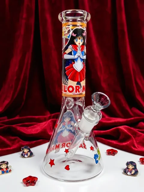 Sailor Mars Red Glass Bong | Crimson Flame