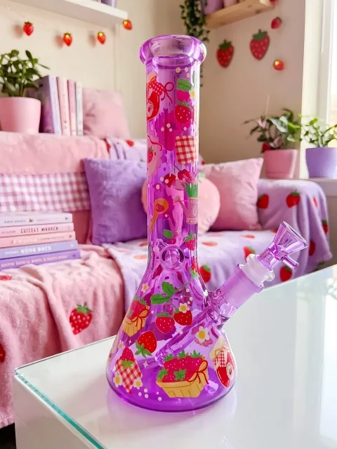 🍓 Strawberry Picnic Glass Bong | Berry Jam Daydream 🍓 Strawberry Picnic Glass Bong | Berry Jam Daydream